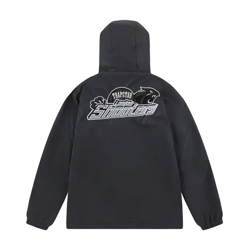Trapstar London Shooters Reflektierende Schwarze Windjacke – Stylisch & Wetterfest