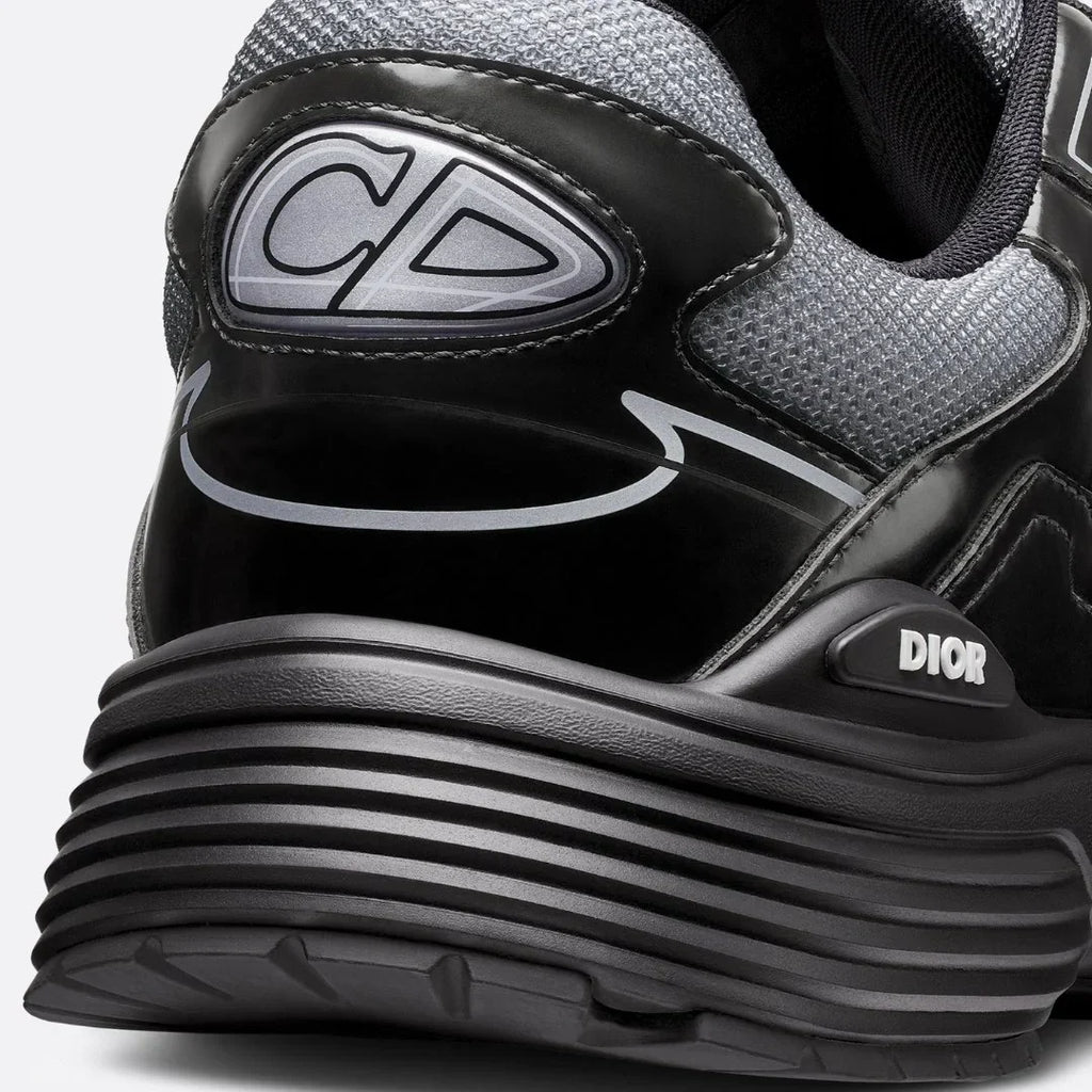 Dior B30 Countdown Sneaker: Luxuriöse Grau-Schwarze Mesh-Turnschuhe für Herren