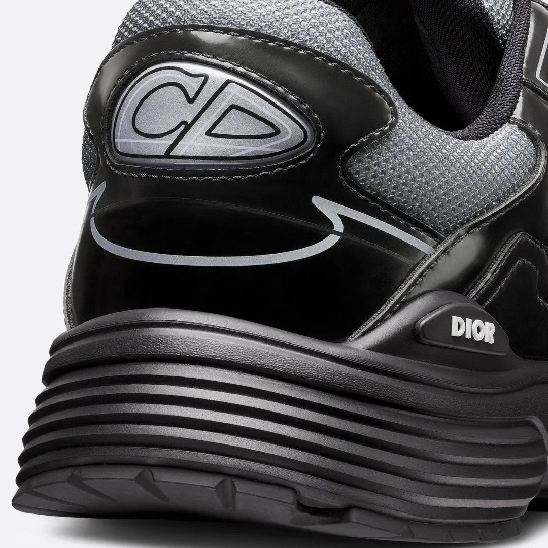 Dior B30 Countdown Sneaker: Luxuriöse Grau-Schwarze Mesh-Turnschuhe für Herren
