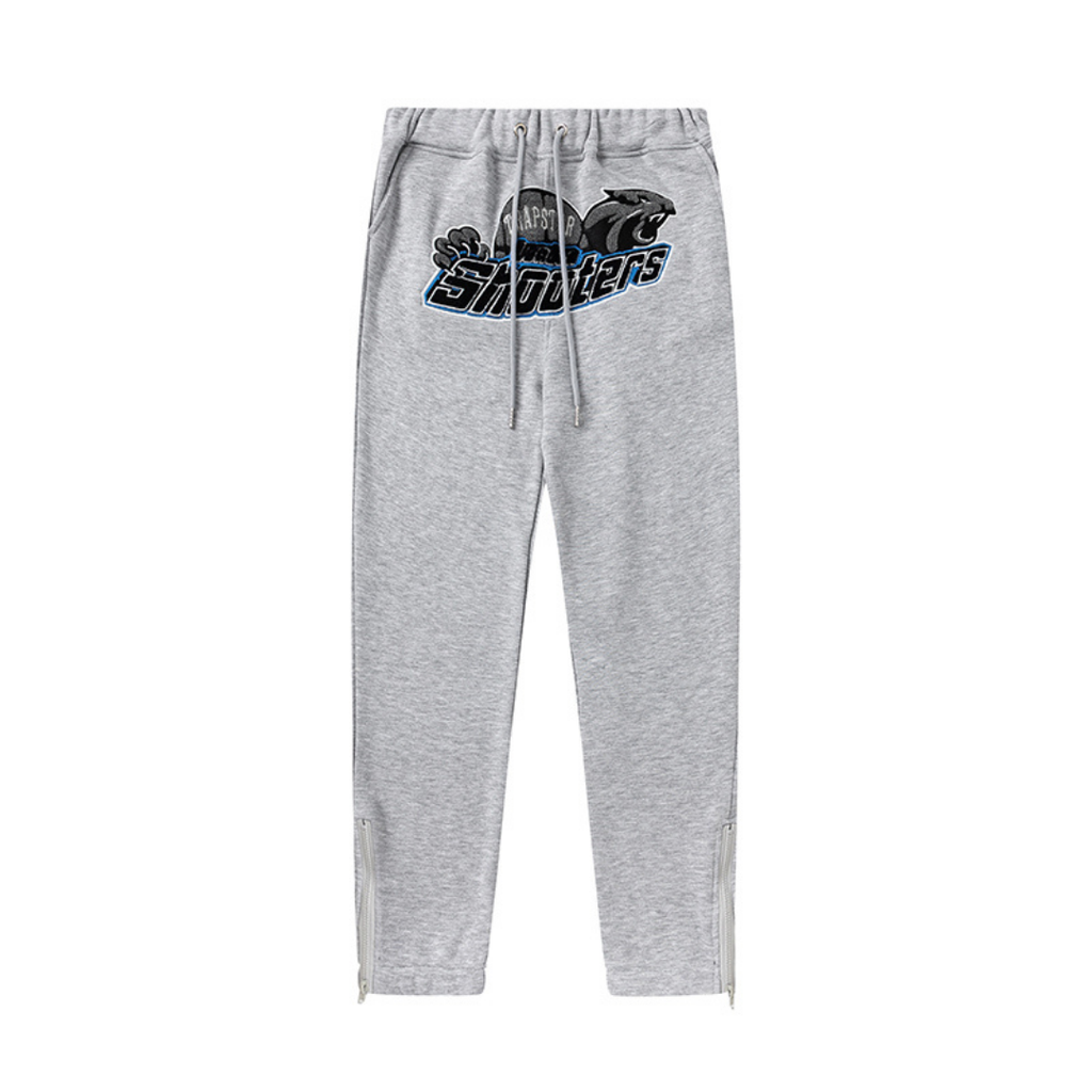 Trapstar Shooters 2.0 Kapuzen-Trainingsanzug Grau-Blau – Stylischer Athleisure Set