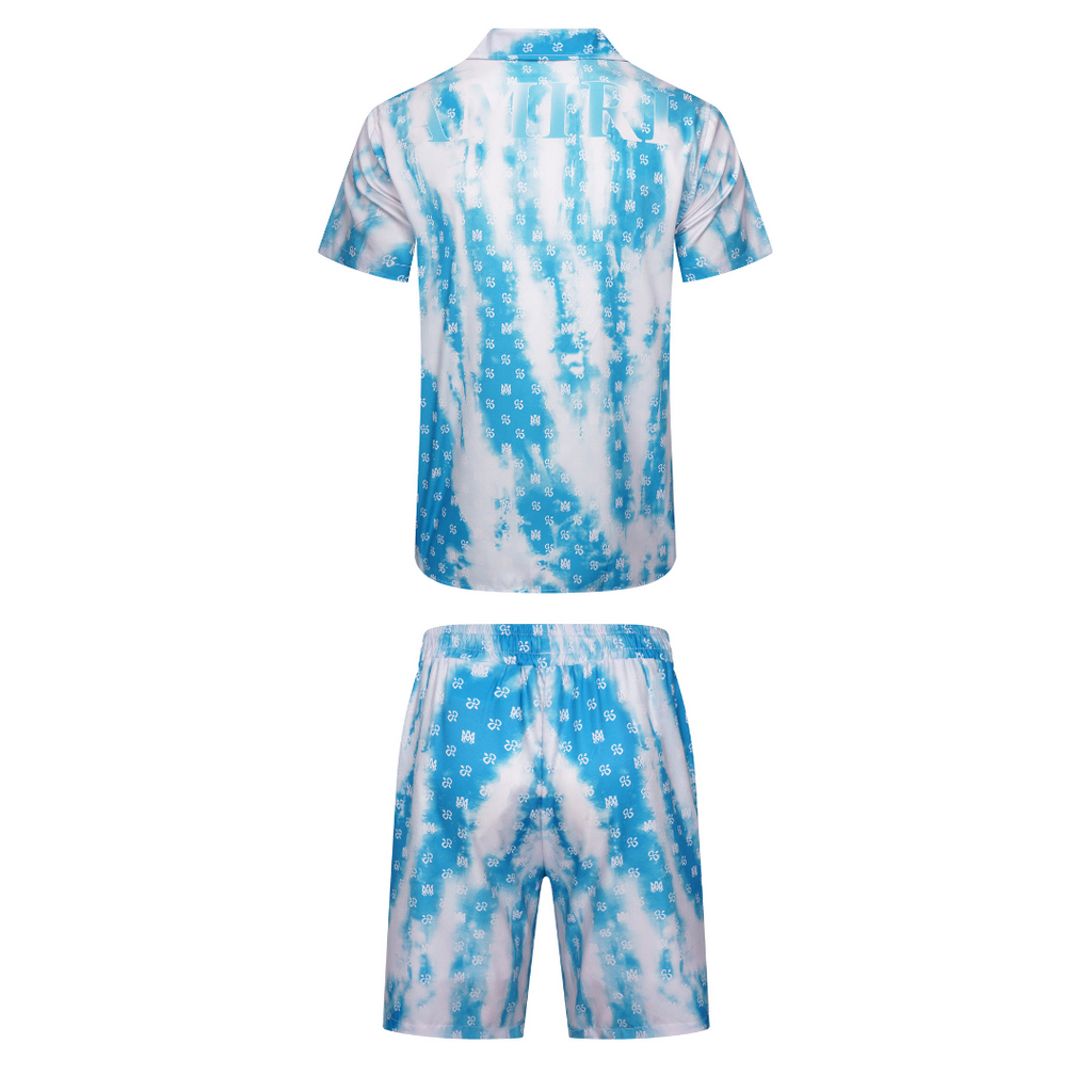 Amiri Monogramm Kurzarm-Set Herren: Luxuriöser Designer Sommer Zweiteiler für Stil & Komfort
