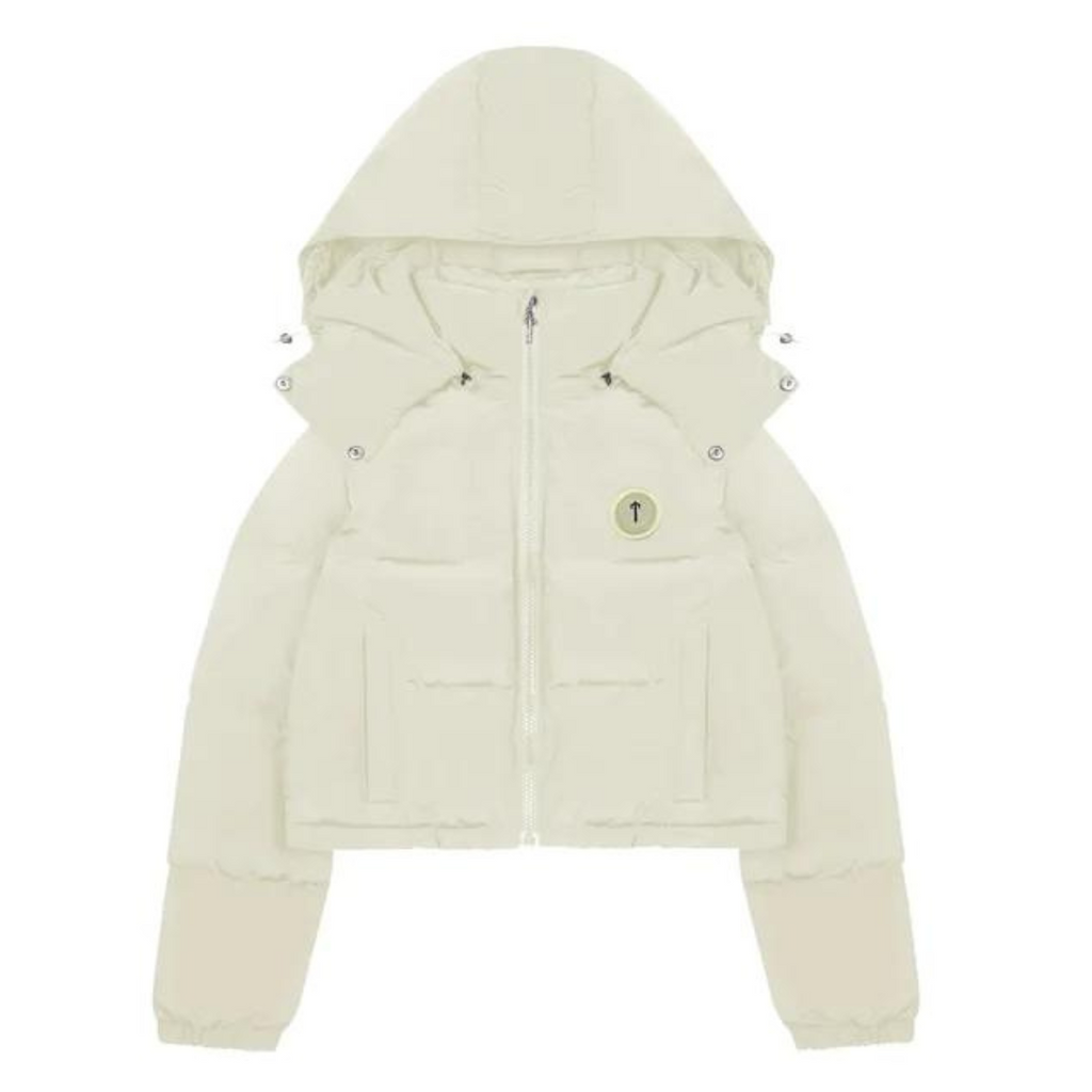 Trapstar Damen Irongate Abnehmbare Kapuze Pufferjacke – Warme Streetwear-Steppjacke
