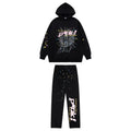 Stylischer SP5DER Spinnennetz Trainingsanzug: Komfortabler Streetwear Jogginganzug für Herren & Damen