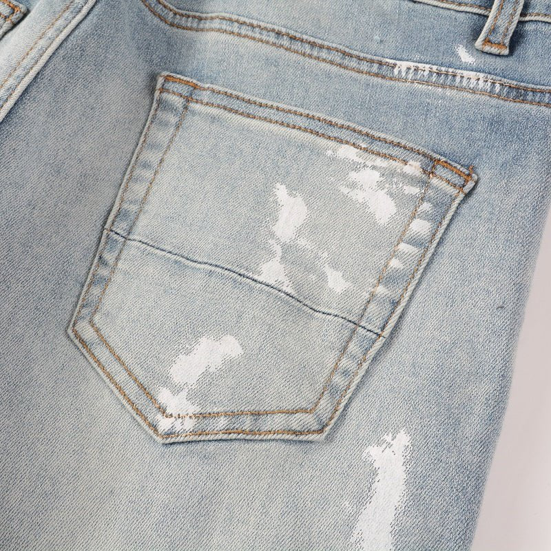Amiri Schwarze Diamant Designer Jeans – Luxuriöser Slim Fit Stretch Denim