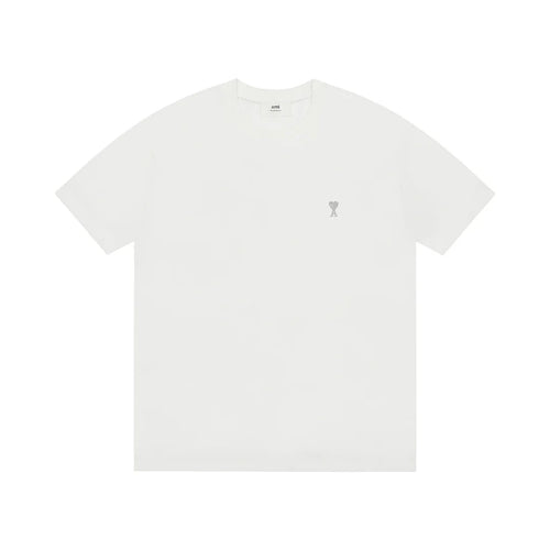 AMI Paris Unisex T-Shirt aus Baumwolle mit Herzlogo – Luxuriöses Designer Basic