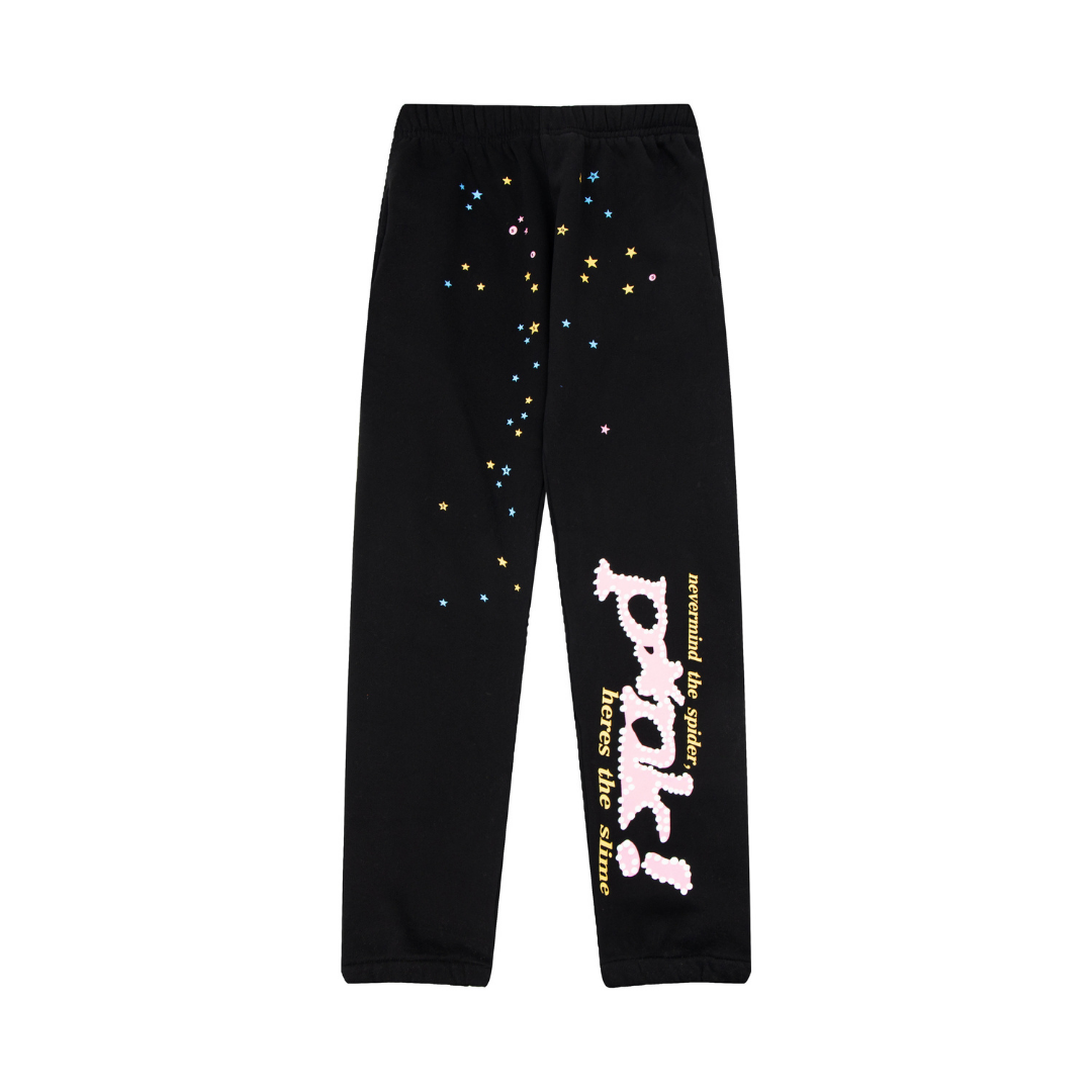 Stylischer SP5DER Spinnennetz Trainingsanzug: Komfortabler Streetwear Jogginganzug für Herren & Damen