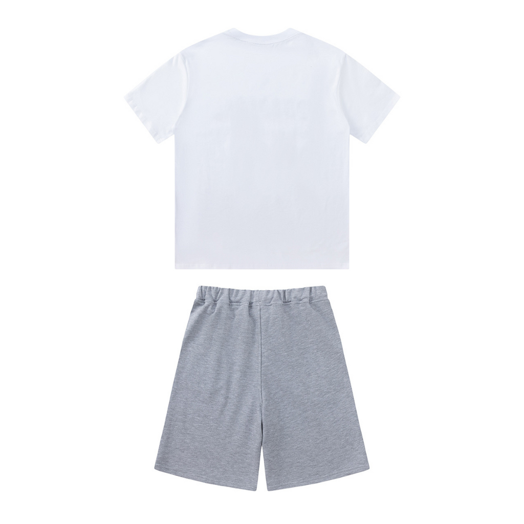Trapstar Decoded Kurzset Weiß-Rot: Stylisches Streetwear-Outfit für Herren
