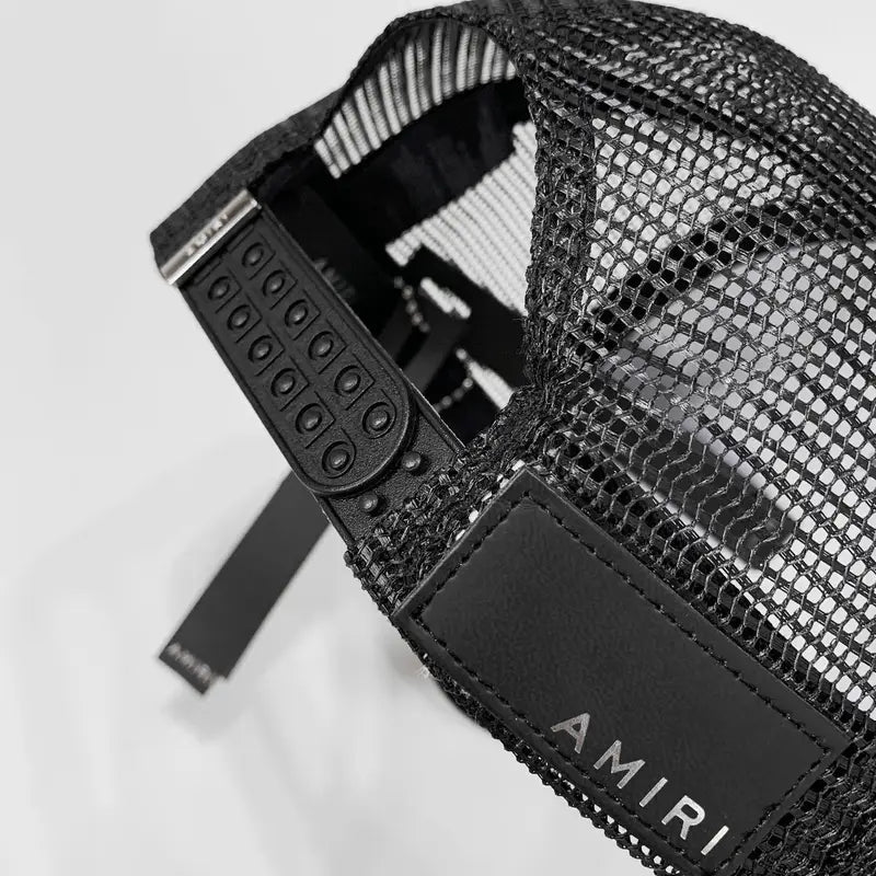Amiri Luxus Designer Baseball Kappe Schwarz-Orange – Exklusiver Streetwear-Stil für Kenner