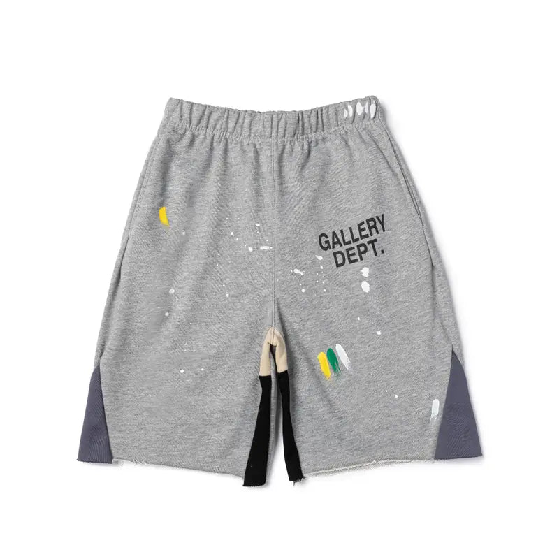Exklusive Gallery Dept. Unisex Distressed Baumwollshorts - Künstlerischer Street Style Chic