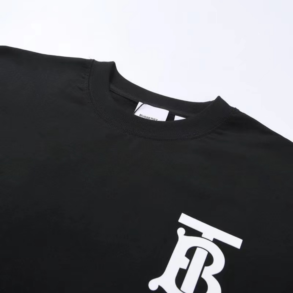 Exklusives Burberry T-Shirt Herren Baumwolle Klassisches Logo Design Kurzarm Luxus Top