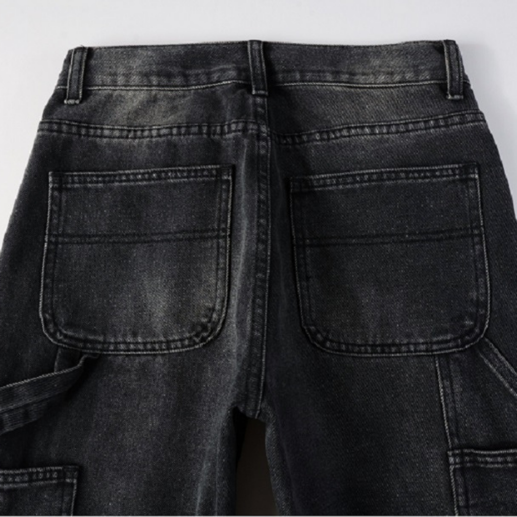 Amiri Herren Luxus Flared Jeans – Schwarze Designer Bootcut Stretch Denim