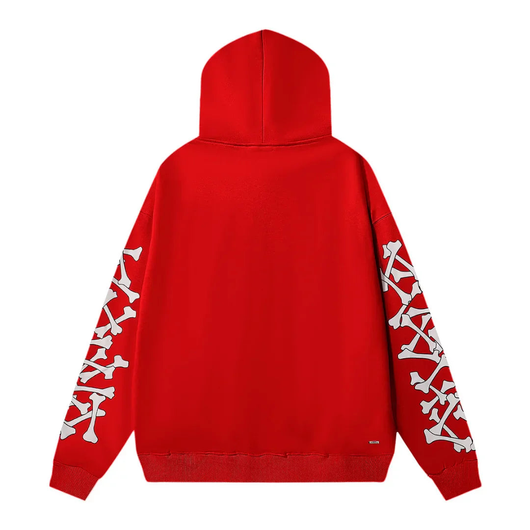 Amiri Bones Luxus Kapuzenpullover – Stylischer Designer Hoodie mit Knochen-Print für Herren