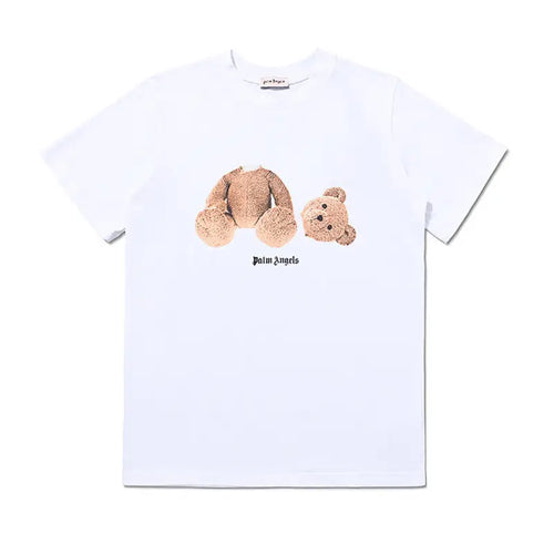 Luxuriöses Palm Angels Bären-Grafik T-Shirt Hochwertige Baumwolle Streetwear Mode Shirt