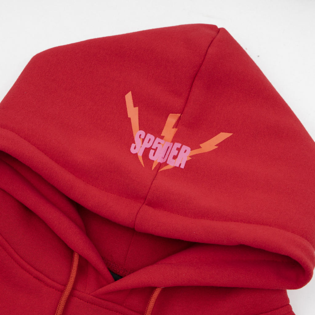 SP5DER Tracksuit Schwarz Rot – Bequemer Streetwear Anzug für Stil & Komfort