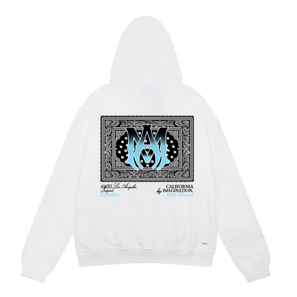 Amiri Bandana Luxus Hoodie Kapuzenpullover Stylisch Hochwertig Design Streetwear Schwarz