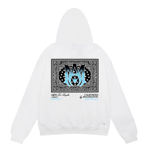 Amiri Bandana Luxus Hoodie Kapuzenpullover Stylisch Hochwertig Design Streetwear Schwarz