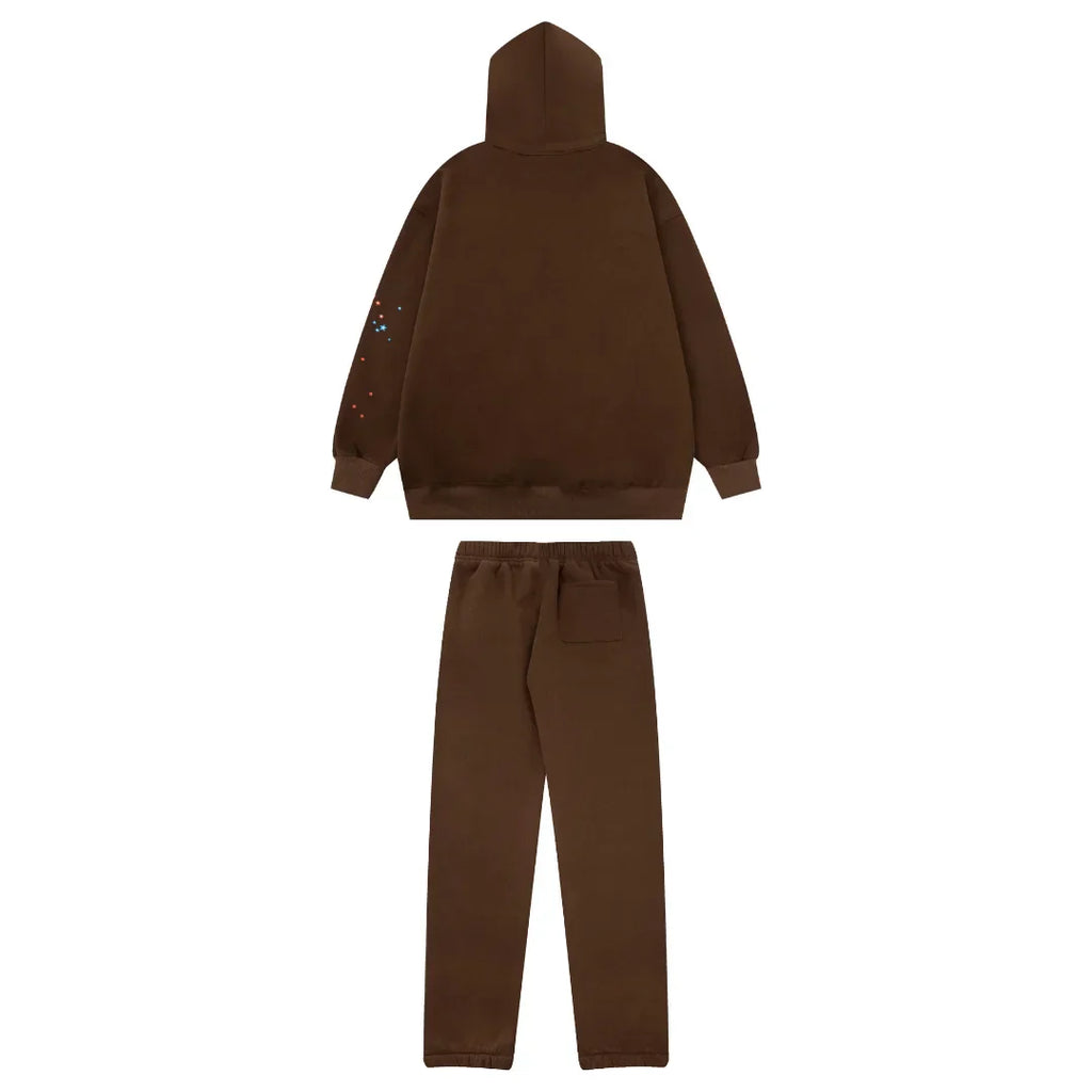 SP5DER Premium Streetwear Trainingsanzug Herren Damen Modisch Komfortabel Sportlich Freizeit-Set