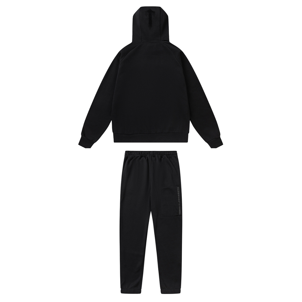 Trapstar Decoded 2.0 Kapuzen-Trainingsanzug Dreifach Schwarz – Stilvoller Streetwear Freizeitanzug