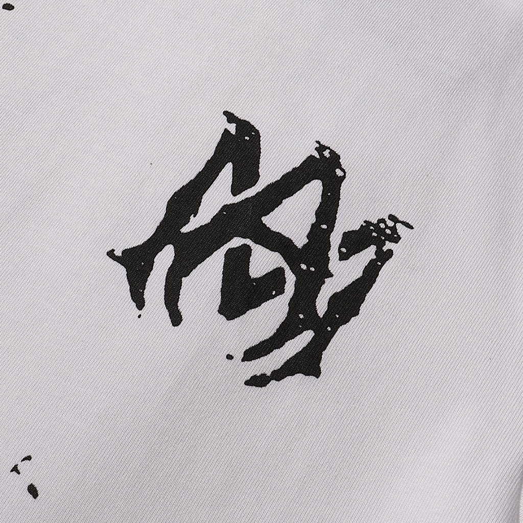 Amiri Luxus T-Shirt Herren Baumwolle Schwarz Weiß Designer Streetwear Rundhals Kurzarm