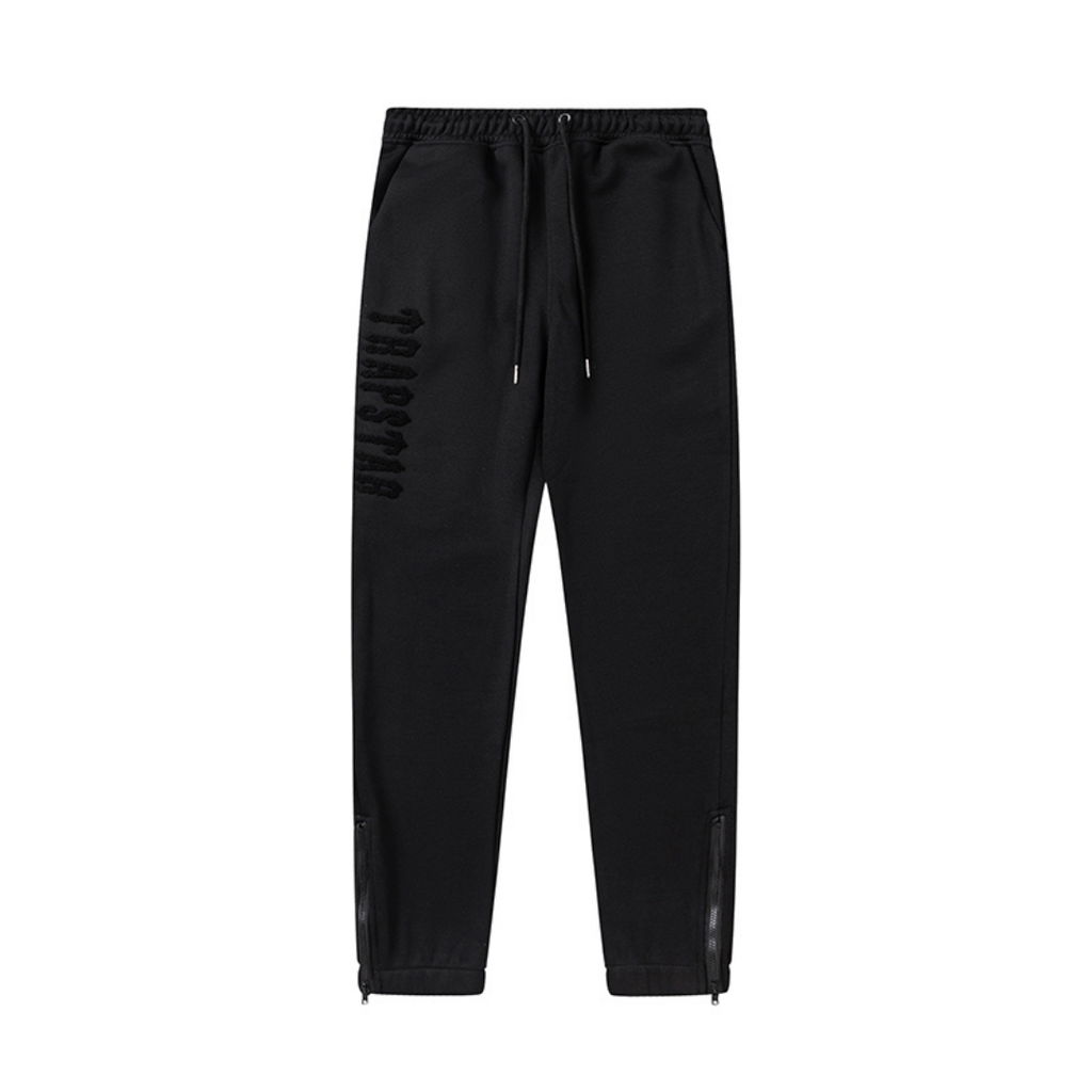 Trapstar Decoded 2.0 Kapuzen-Trainingsanzug Dreifach Schwarz – Stilvoller Streetwear Freizeitanzug