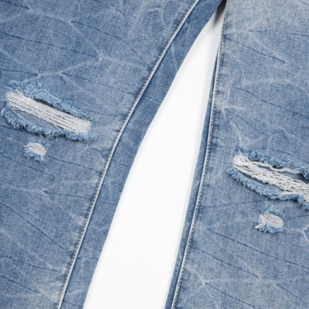 Gallery Dept. Handbemalte Deconstructed Jeans: Einzigartige Streetwear Denim Kunst für Herren