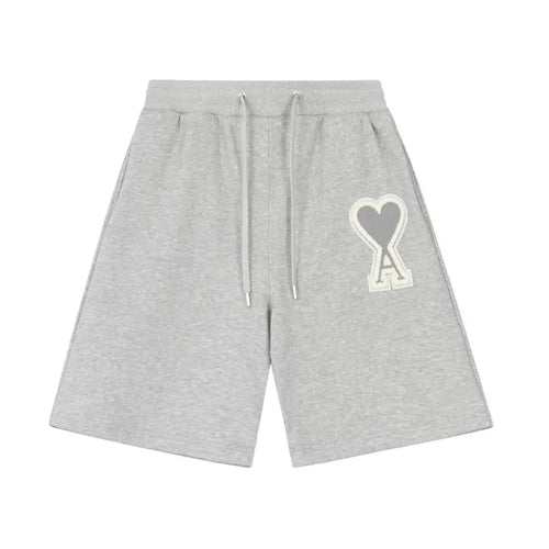 Luxuriöse AMI Paris Ami de Cœur Logo Baumwollshorts – Bequemer Pariser Stil