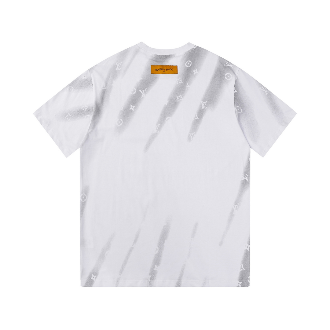Exklusives Louis Vuitton Designer Herren T-Shirt – Premium Baumwolle Monogramm Logo