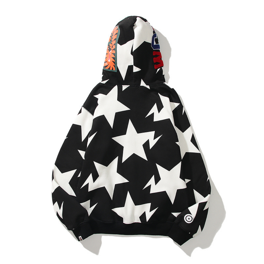 Exklusiver BAPE Streetwear Hoodie – Bequemer Affenkopf-Print Kapuzenpullover für Herren