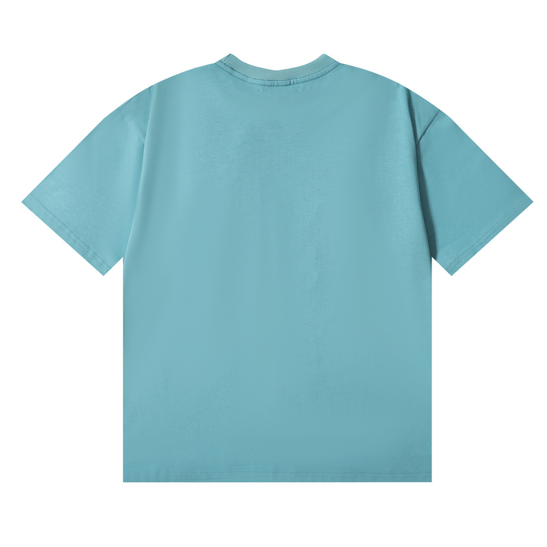 Amiri Staggered Logo T-Shirt: Luxuriöses Designer-Shirt für Herren, Oversized Passform