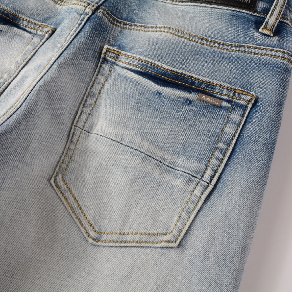 Amiri Logo Distressed Jeans Herren – Stylische Ripped Denim mit Markenlogo