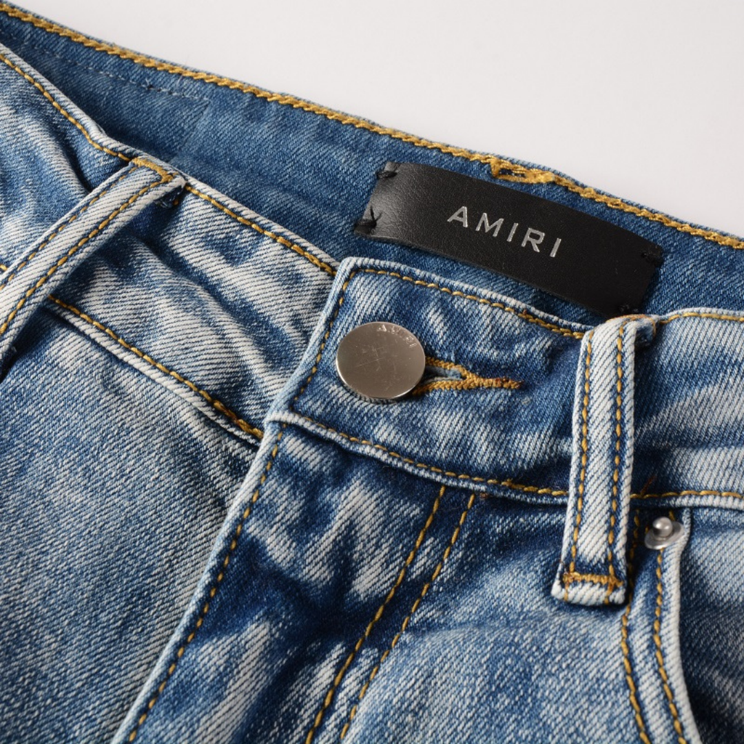 Amiri Logo Distressed Jeans Herren – Stylische Ripped Denim mit Markenlogo