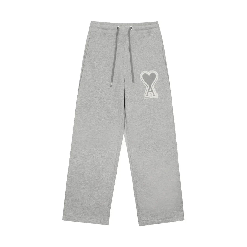 AMI Paris Bequeme Sportliche Trackpants Jogginghose für Herren – Grau Schwarz Unisex Style
