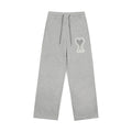 AMI Paris Bequeme Sportliche Trackpants Jogginghose für Herren – Grau Schwarz Unisex Style
