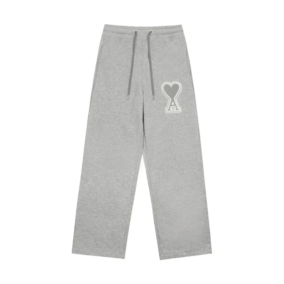AMI Paris Bequeme Sportliche Trackpants Jogginghose für Herren – Grau Schwarz Unisex Style