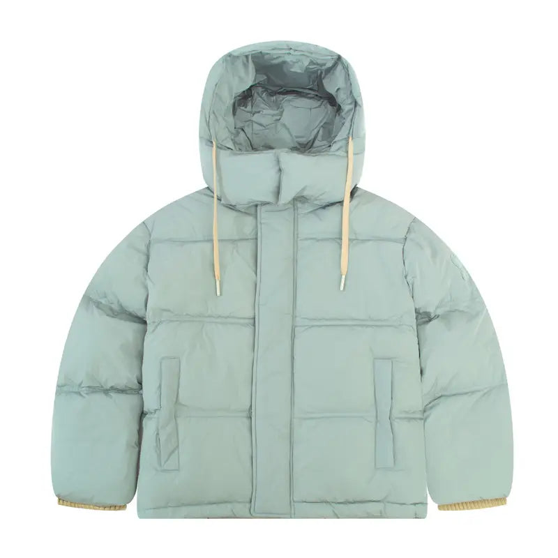 AMI Paris Blaue Pufferjacke: Stylisch, Warm, Hochwertig – Modernes Unisex-Design