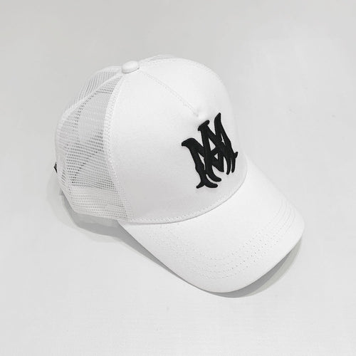 Exklusive Amiri Logo Kappe Weiß/Schwarz – Premium Designer Basecap für Streetwear-Fans