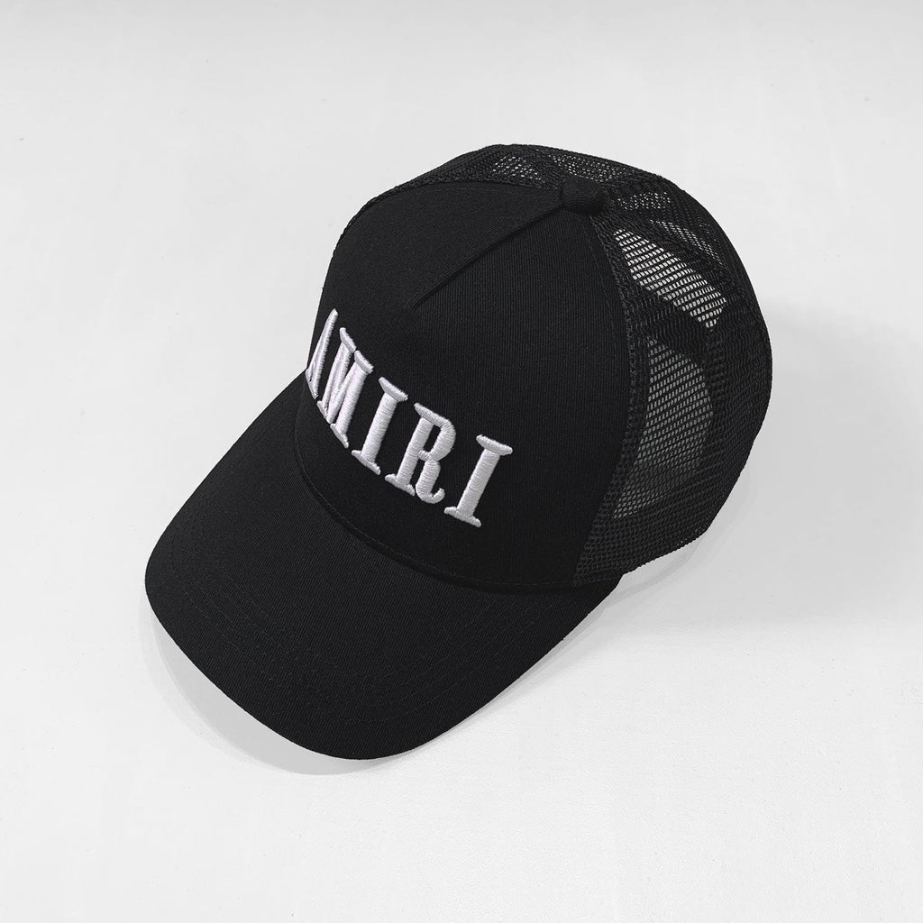 Amiri Luxuriöse Rock'n'Roll Streetwear Baseballkappe Schwarz-Weiß Exklusives Design
