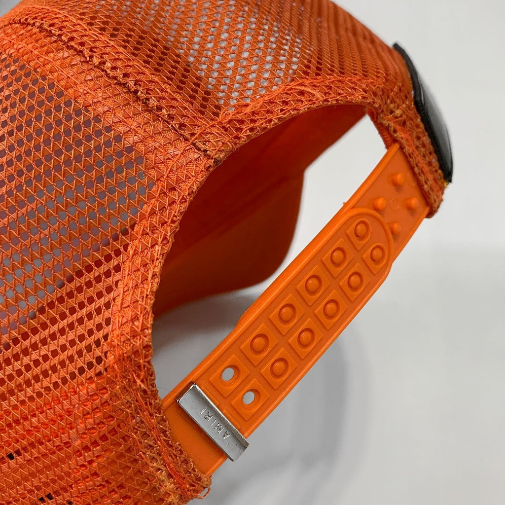 Exklusive Amiri Baseballkappe Orange/Schwarz – Stilvolles Streetwear Accessoire für Herren