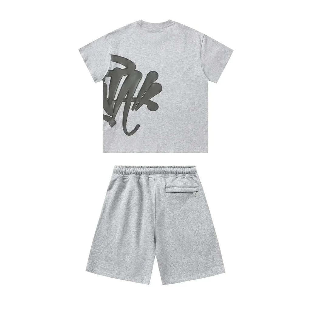 Syna World Grauer Logo Trainingsanzug Set: Ultimativer Streetwear Komfort & Stil