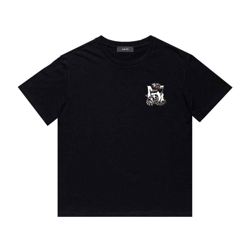 Amiri Herren Schlangen T-Shirt – Luxuriöses Designer-Shirt mit Ikonischem Schlangendruck