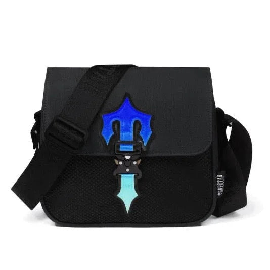Stilvolle Trapstar Messenger Bag: Gradient Blau, Urbaner Look, Robust & Praktisch