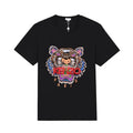 Kenzo Herren T-Shirt Schwarz Orange Tiger-Design Stilvolles Baumwoll-Shirt