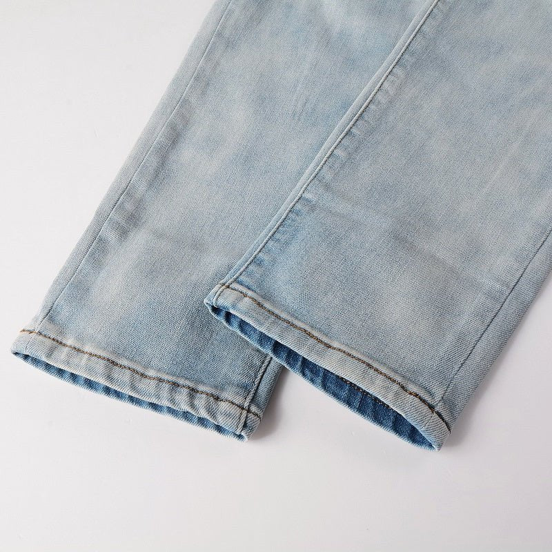 Amiri Herren Blue Gradient Denim Jeans – Luxuriöser Streetwear Style