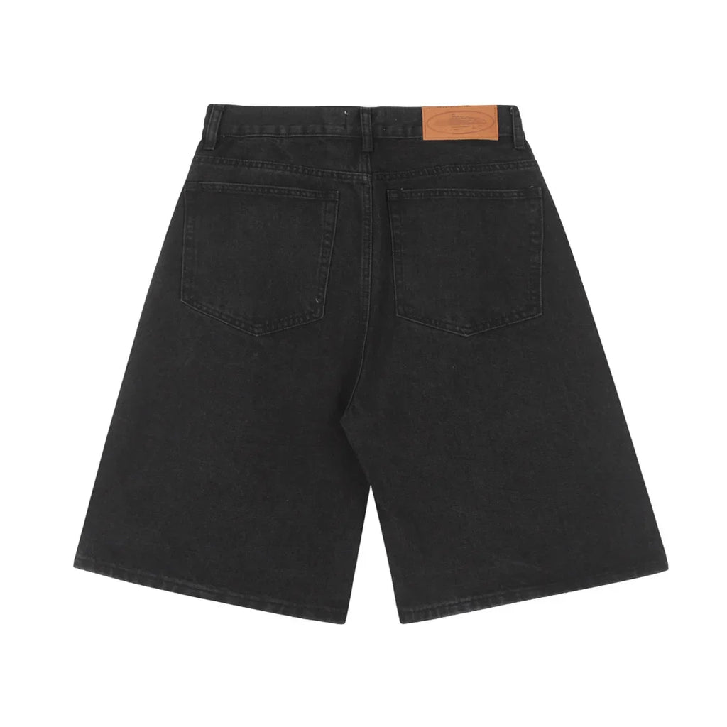 Corteiz Logo Schwarze Denim Shorts – Stylische Streetwear Freizeit Hose