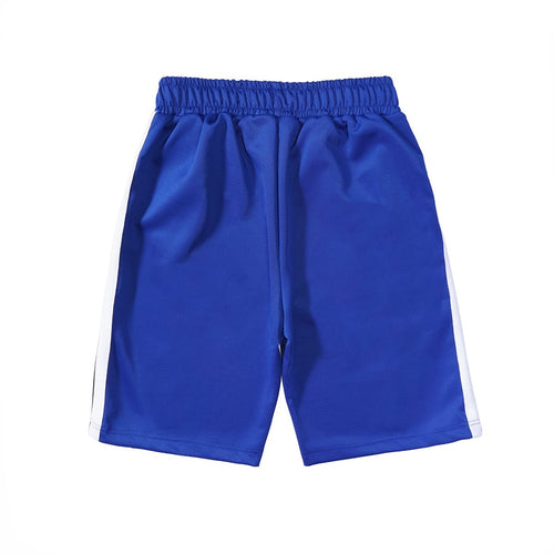 Stilvolle Palm Angels Blaue Sport-Shorts für Herren mit Logo-Print und Bequemer Passform