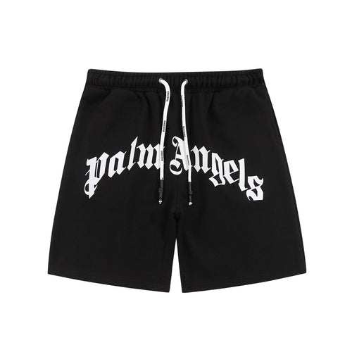 Stylische Palm Angels Schwarze Logo Shorts für Herren – Luxuriöser Freizeit-Look
