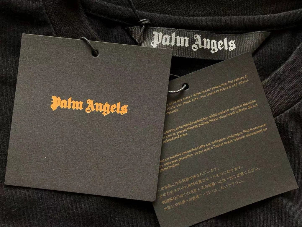 Exklusives Palm Angels Las Vegas T-Shirt Herren Schwarz Baumwolle Luxus Streetwear Top