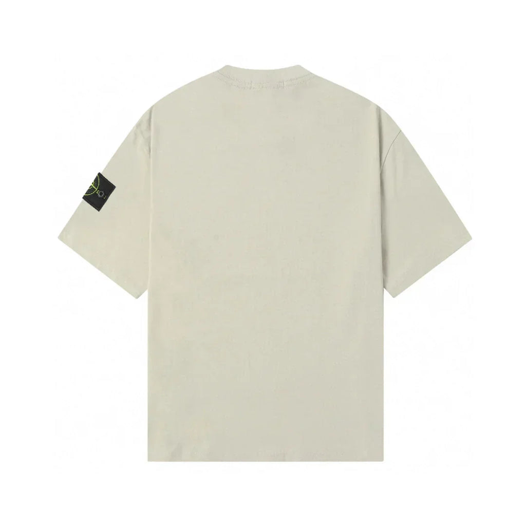 Stone Island Monochromes Herren T-Shirt – Innovativer Baumwoll-Komfort mit Kompass-Patch