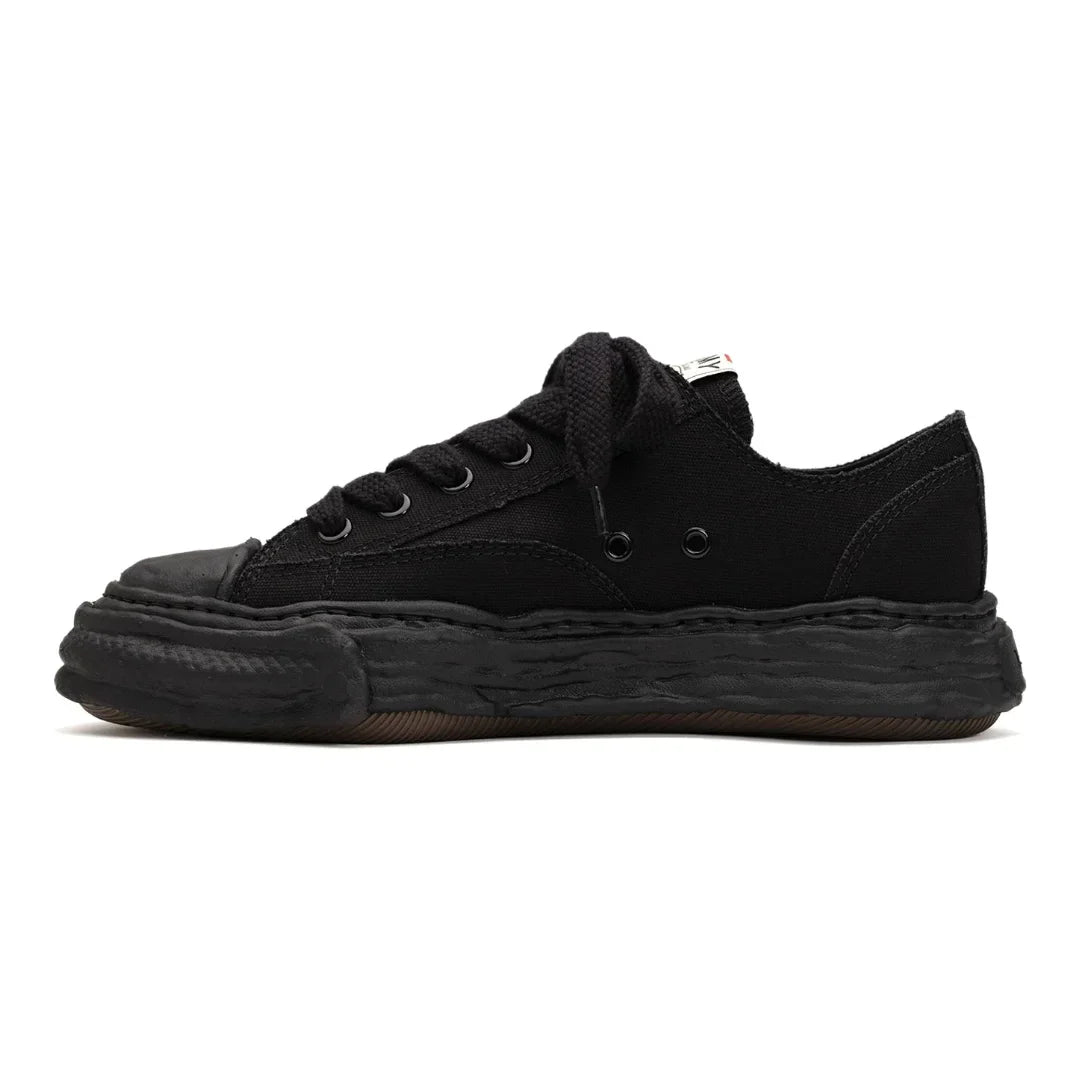 Maison MIHARA YASUHIRO „PETERSON23“ OG Sohle Canvas Low-Top Sneaker Schwarz