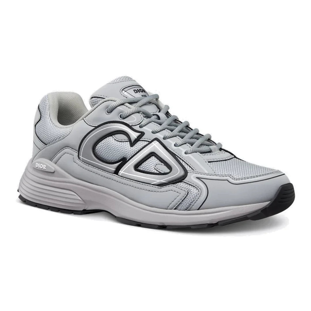 Dior B30 Grey Mesh Technischer Stoff Sneaker Herren Laufschuh Sportlich Elegant Komfortabel
